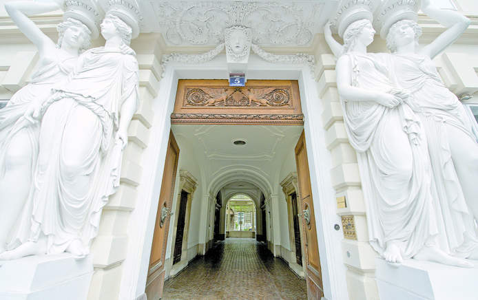 Eingang der Location Palais Pallavicini